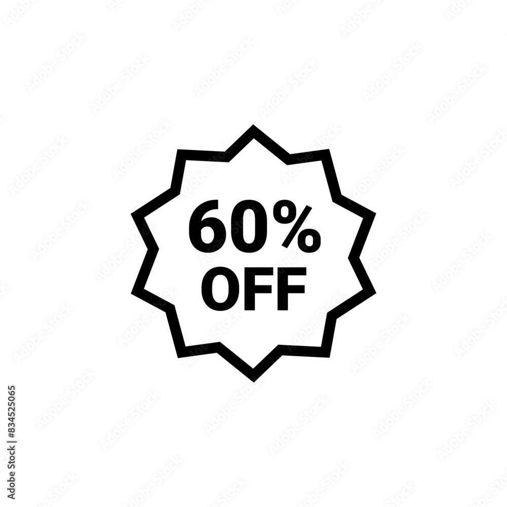 60 Percent sale badge template 60 Percent sale badge template