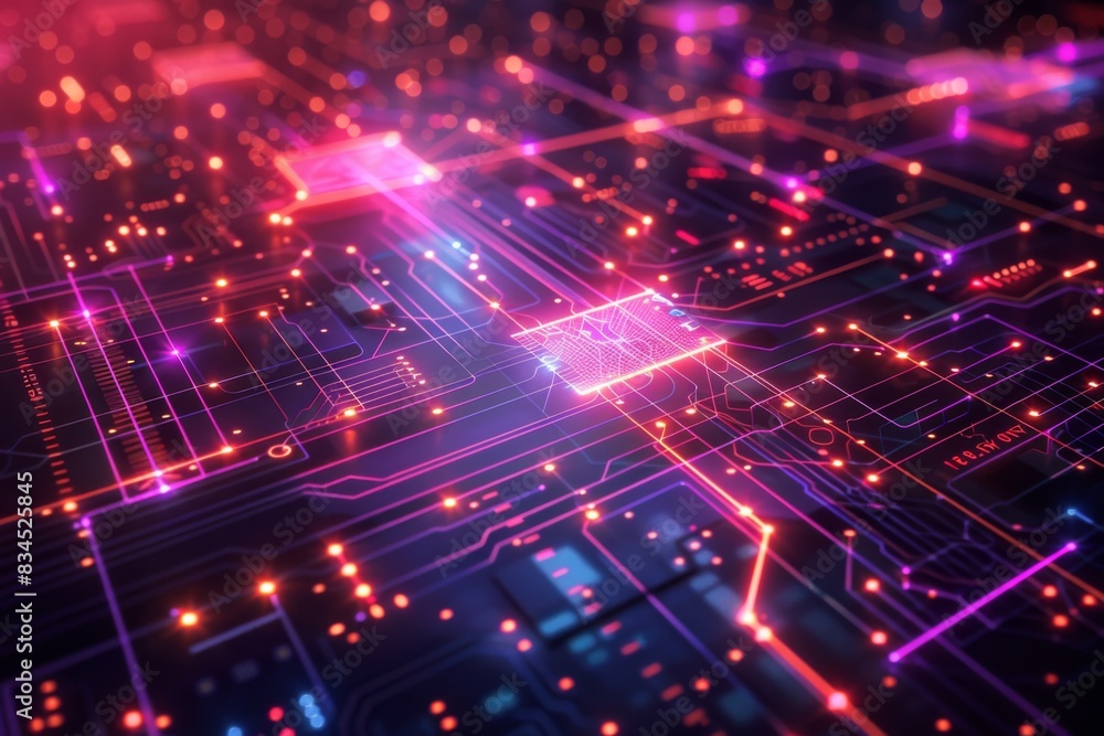 Cyber Security Data Transfer illustration created with Generative AI Cyber Security Data Transfer illustration created with Generative AI