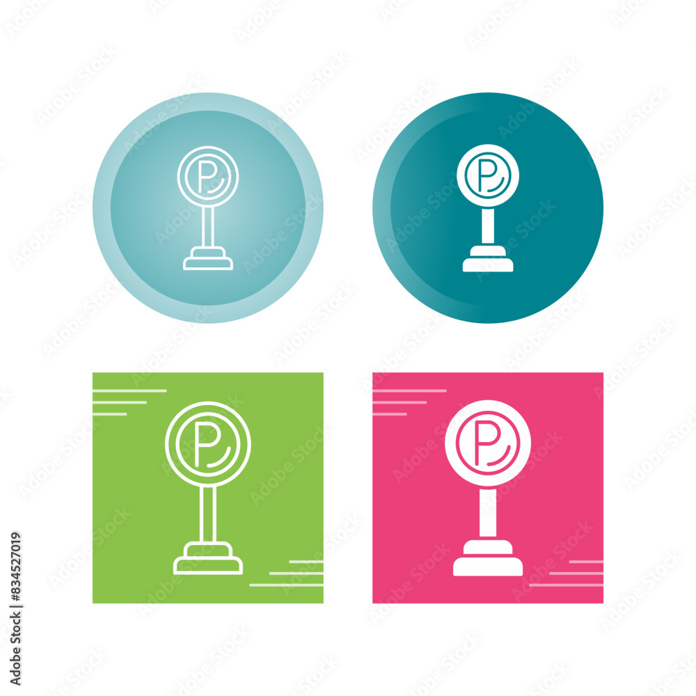 Parking Sign Vector Icon Parking Sign Vector Icon