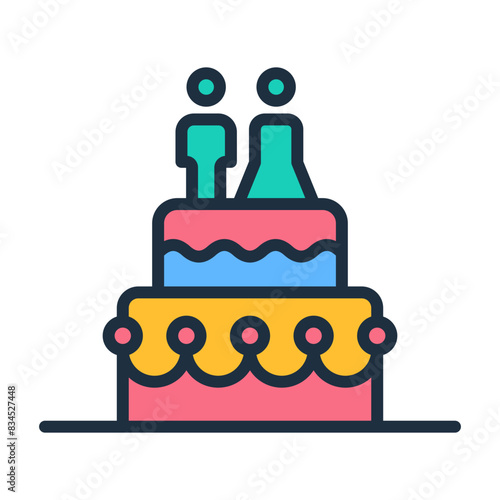 Wedding Cake Topper Icon
