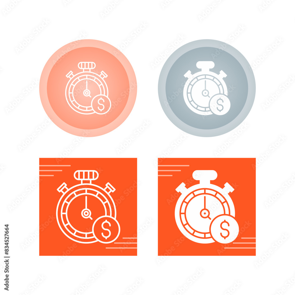 Time Of Money Vector Icon Time Of Money Vector Icon