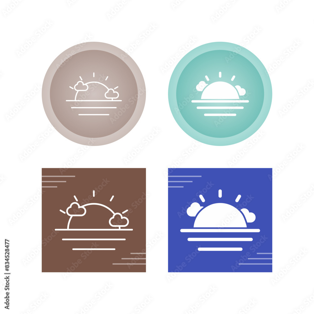 Sunset Vector Icon Sunset Vector Icon