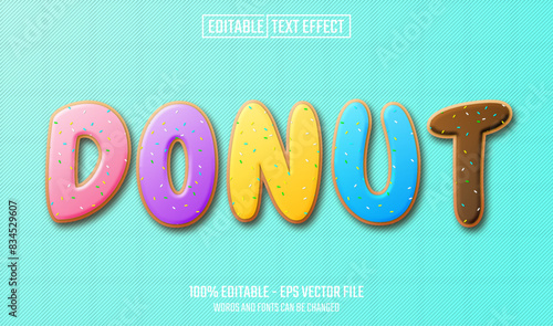 donut 3d editable text effect