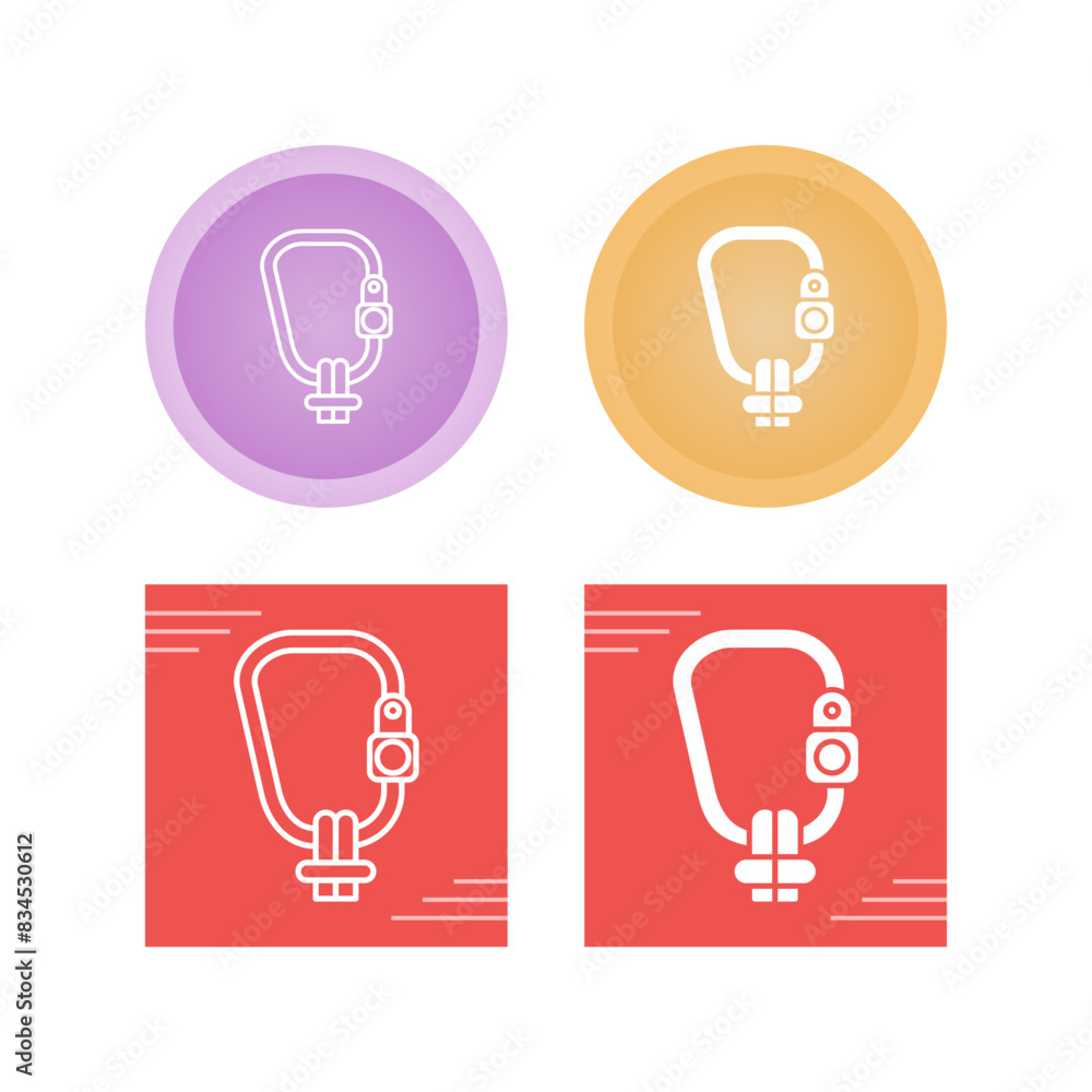 Carabiner Vector Icon Carabiner Vector Icon