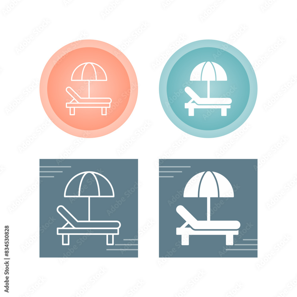 Sunbed Vector Icon Sunbed Vector Icon