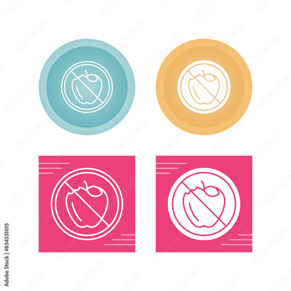 No Food Vector Icon No Food Vector Icon