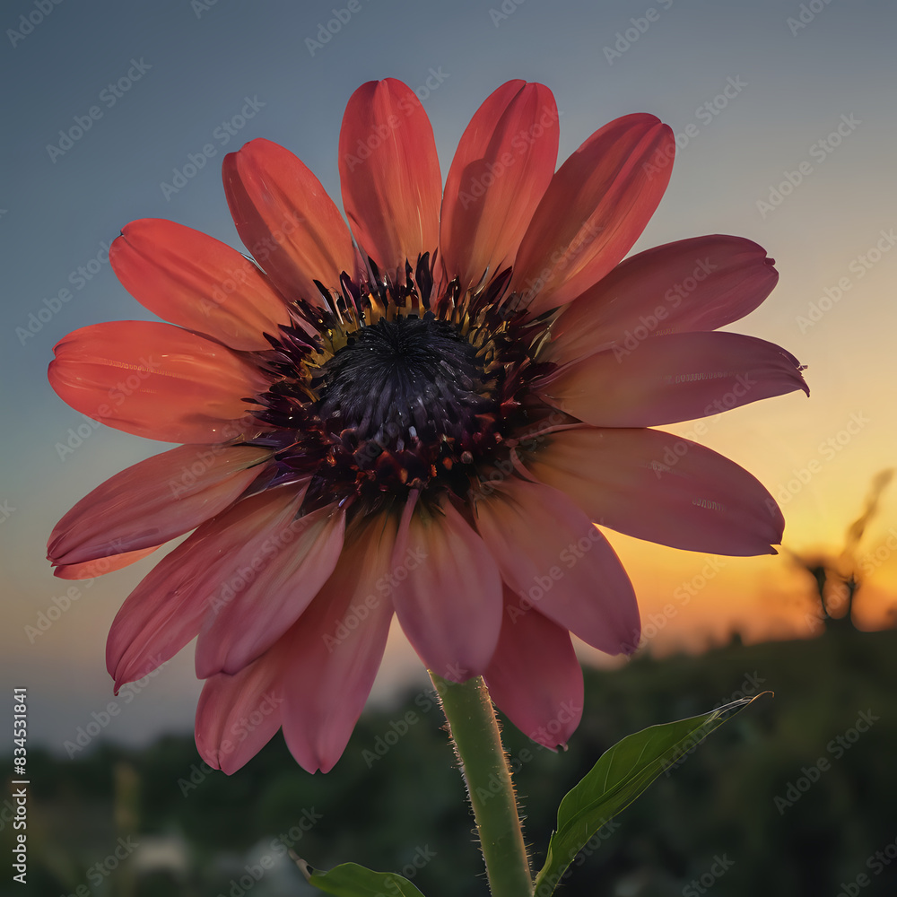 a large pink flower with a yellow center in the middle a large pink flower with a yellow center in the middle