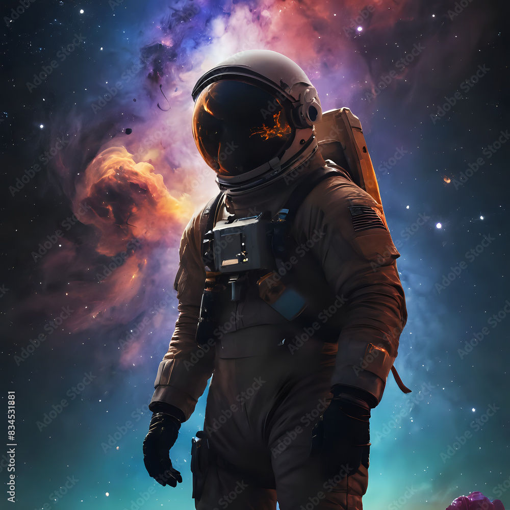 astronaut in space with a backpack and a backpack on his back astronaut in space with a backpack and a backpack on his back