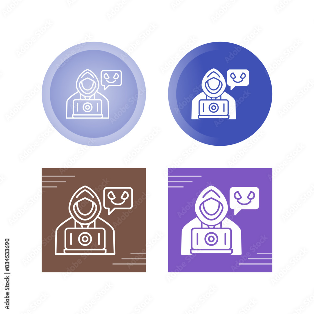 Cyber Attack Vector Icon Cyber Attack Vector Icon