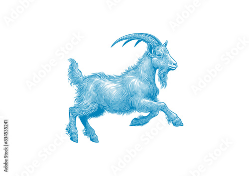 goat vector, transparent background.