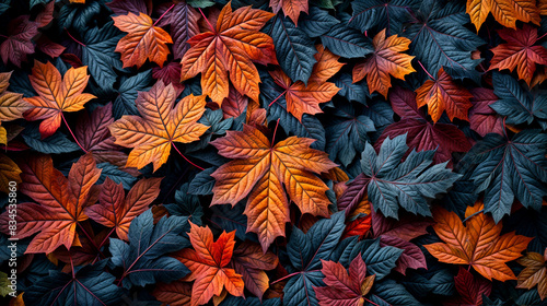 Wallpaper Mural autumn maple leaves background seen from above wallpaper  Torontodigital.ca