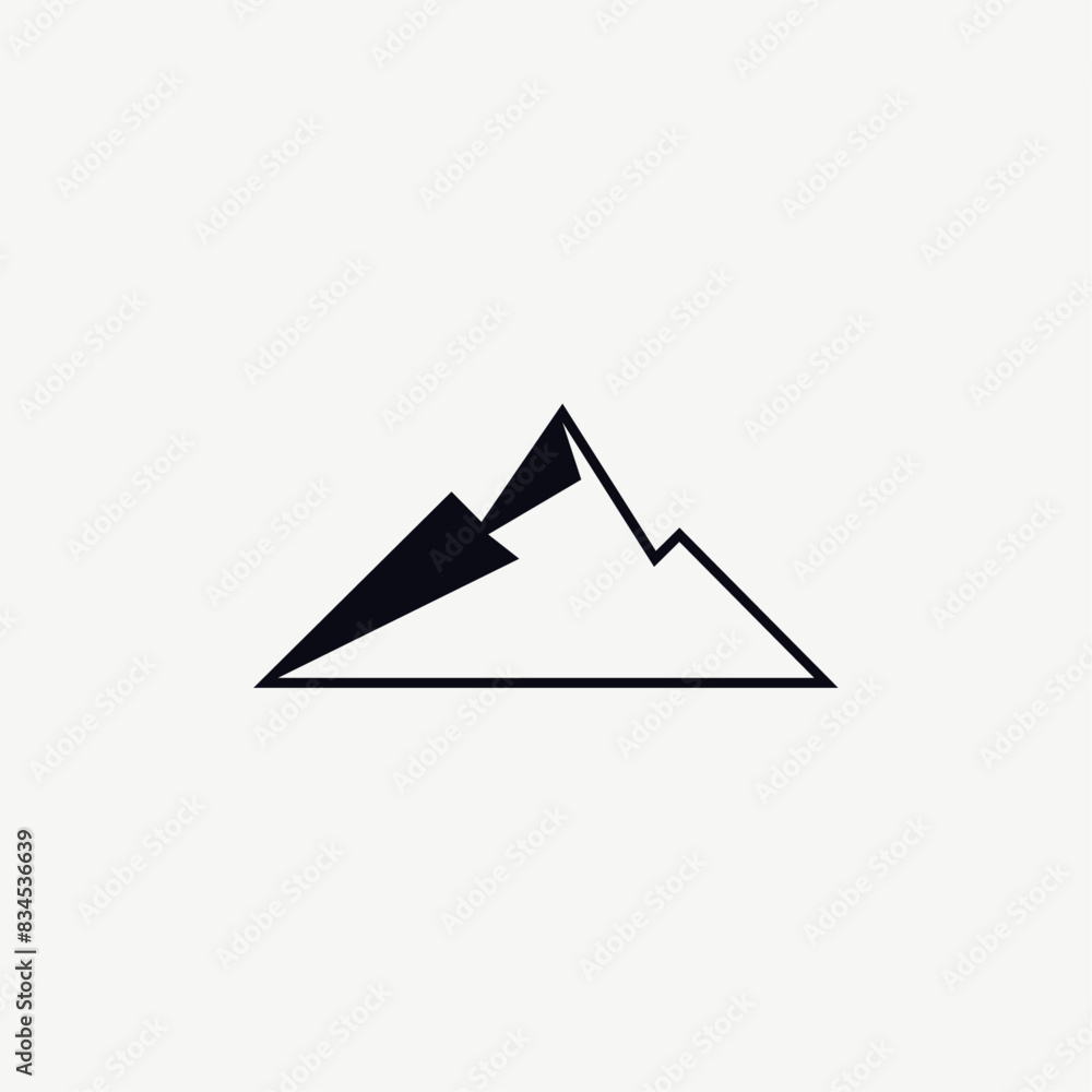 Minimalist Mountain Adventure Logo Icon Vector Minimalist Mountain Adventure Logo Icon Vector