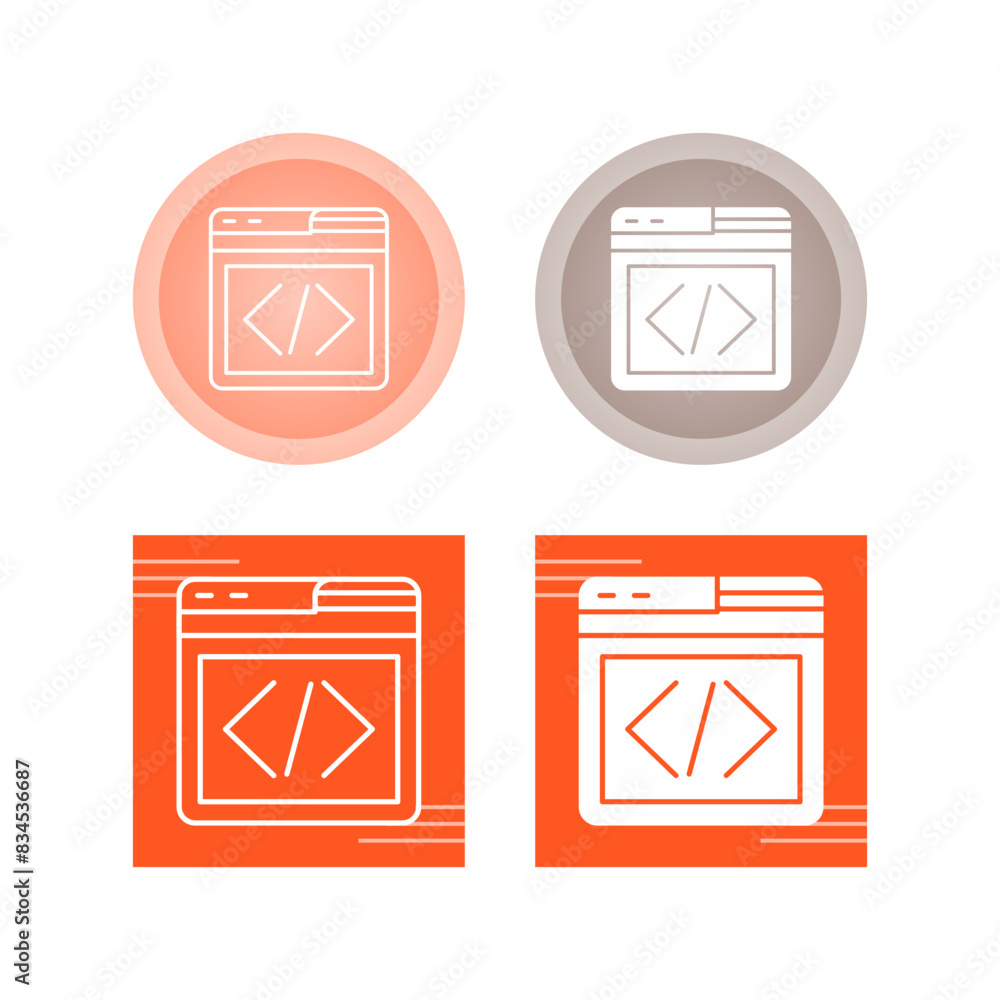 Web Programing Vector Icon Web Programing Vector Icon