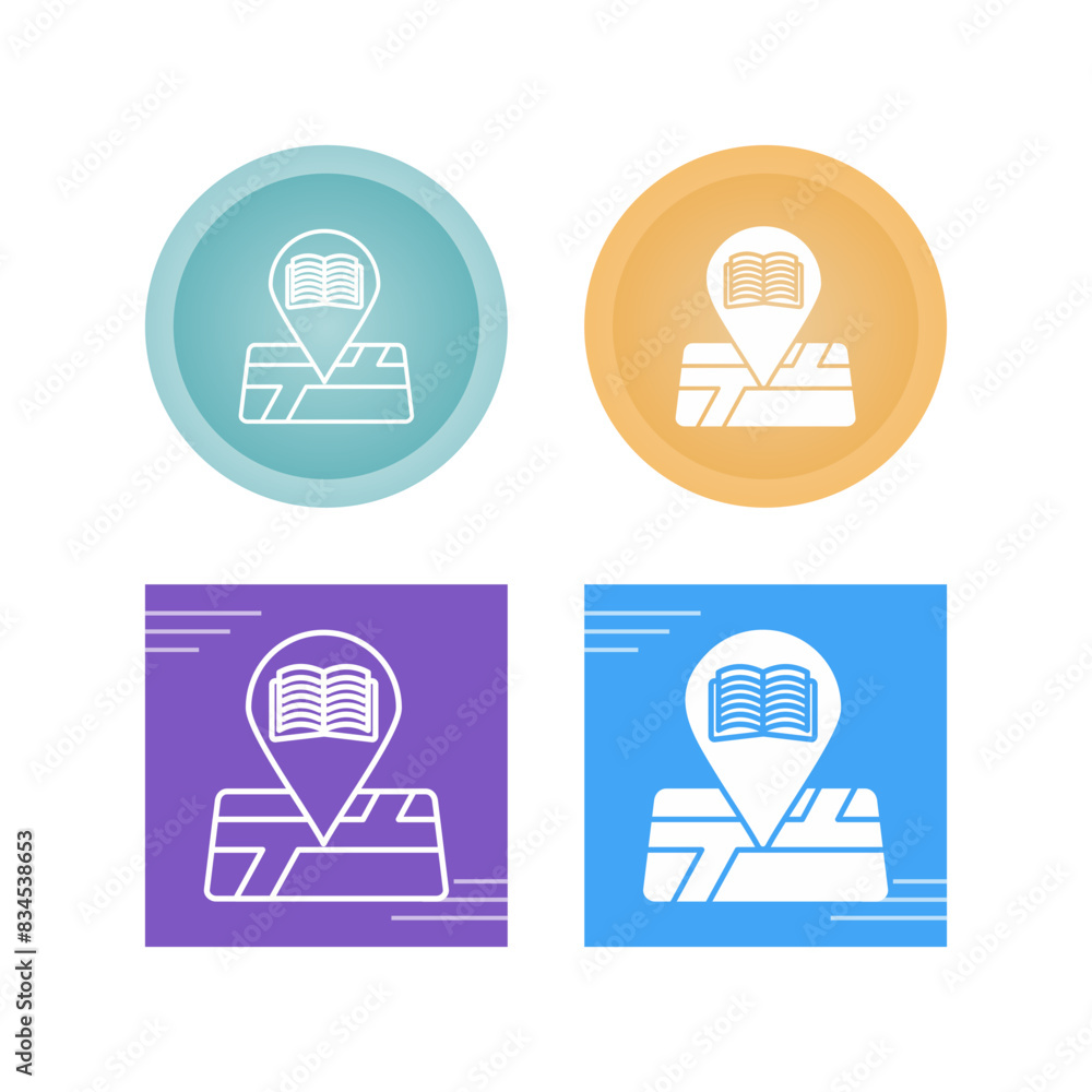 Library Location Vector Icon Library Location Vector Icon