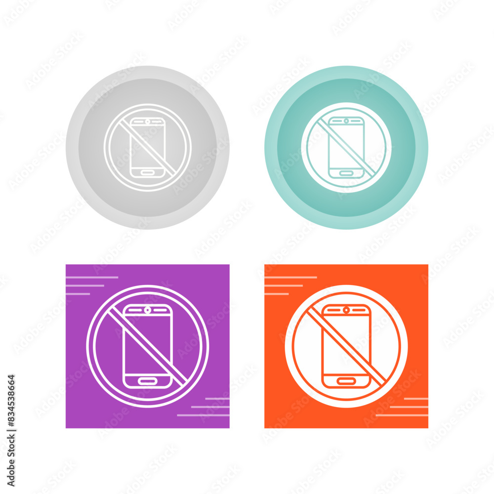 No Phone Vector Icon No Phone Vector Icon