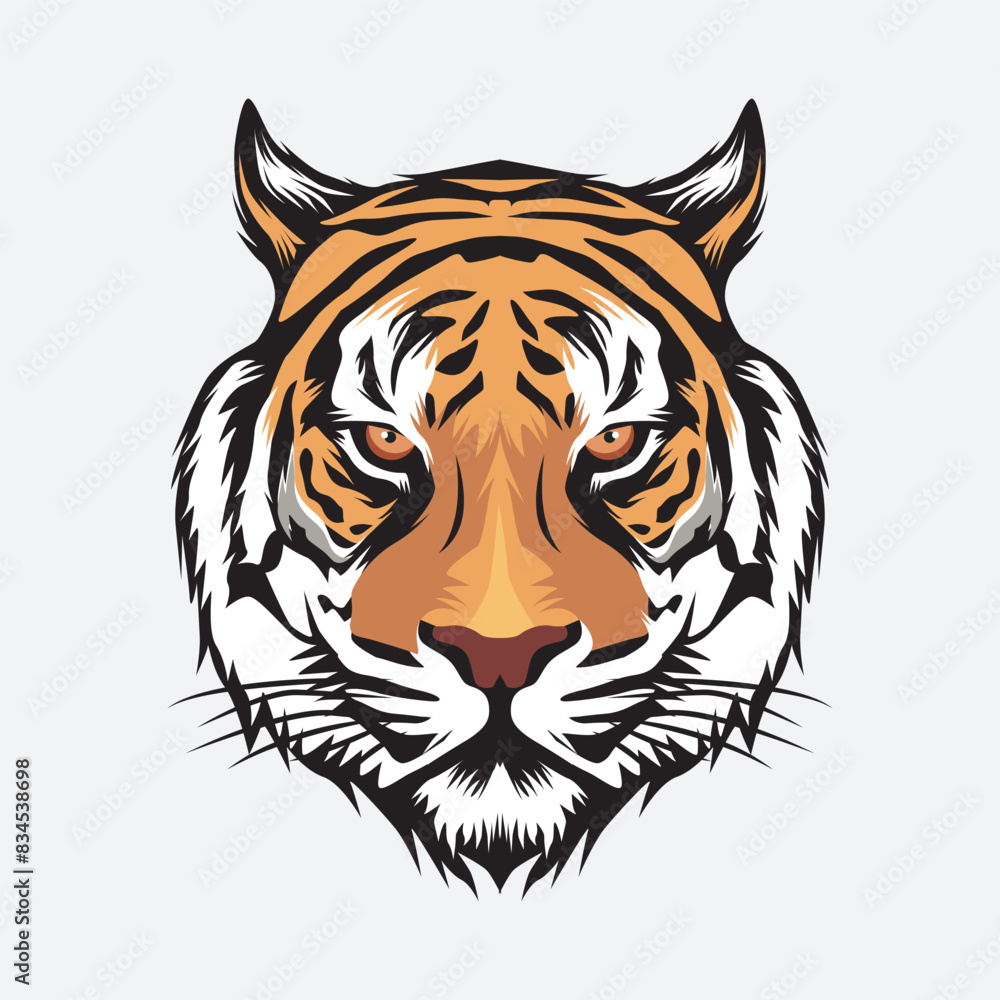 Tiger Face Vector, Tiger Head Illustration Mascot Design Tiger Face Vector, Tiger Head Illustration Mascot Design
