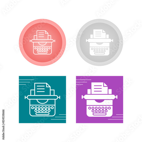 Typewriter Vector Icon