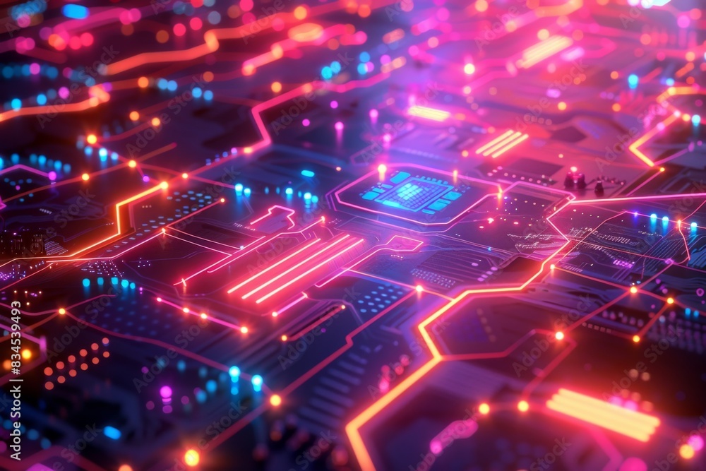 Cyber Security Data Transfer illustration created with Generative AI Cyber Security Data Transfer illustration created with Generative AI