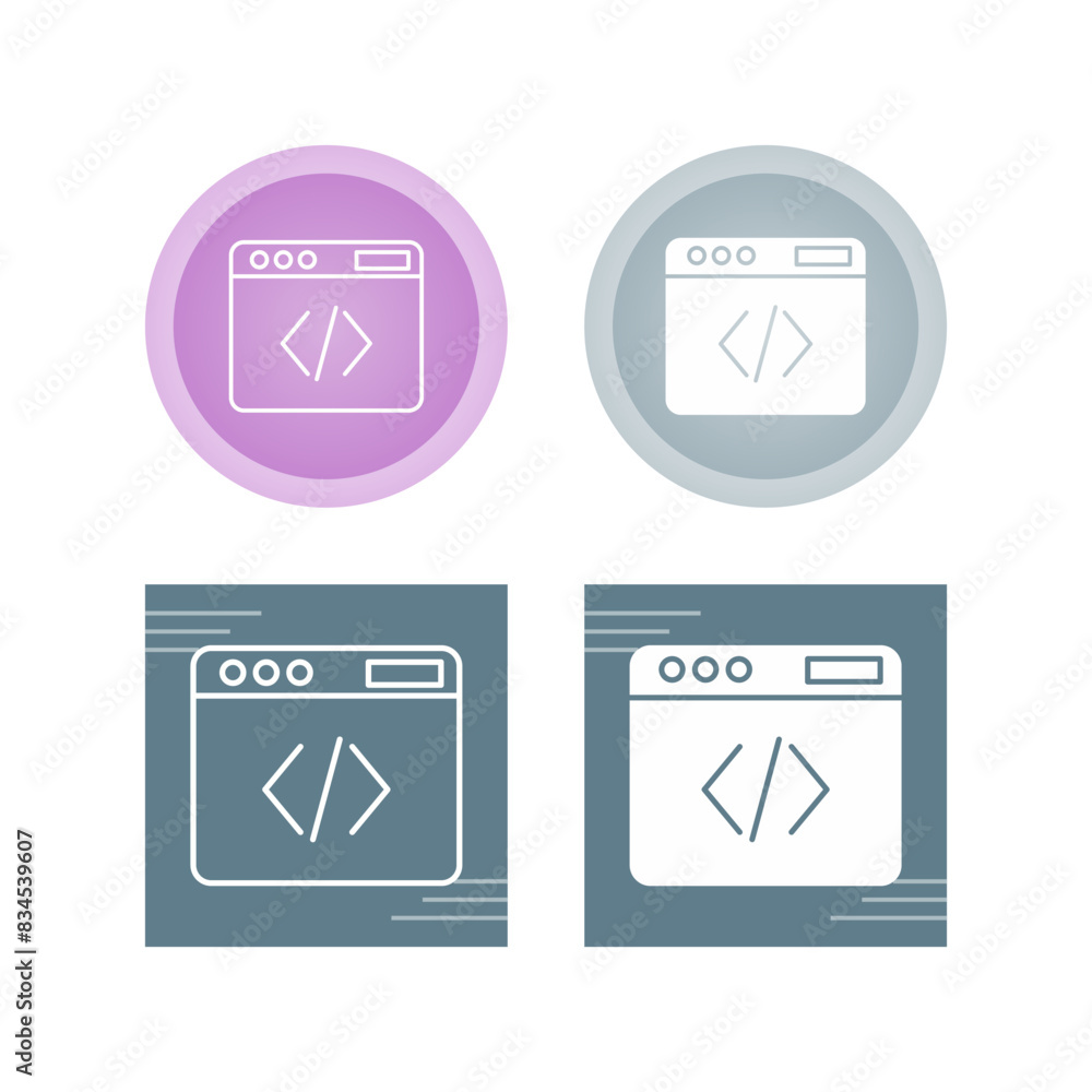 Code Vector Icon Code Vector Icon