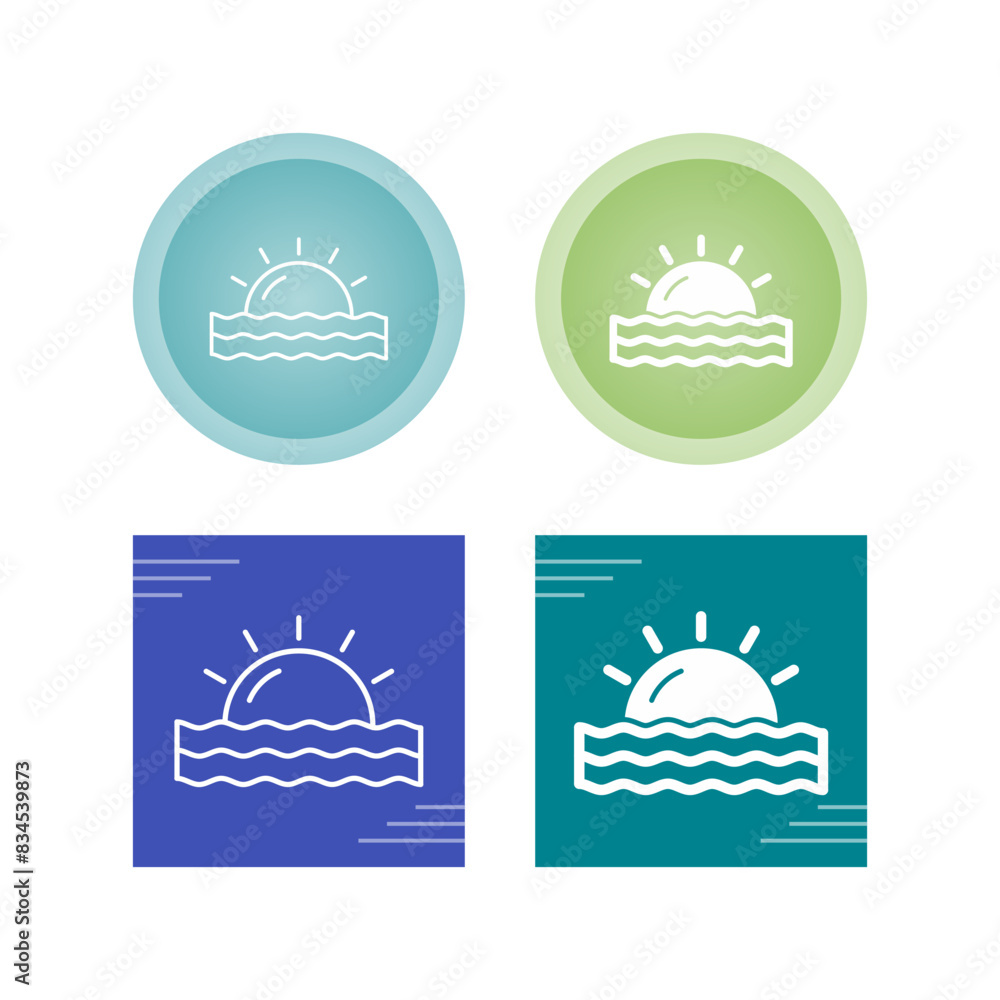 Sunset Vector Icon Sunset Vector Icon