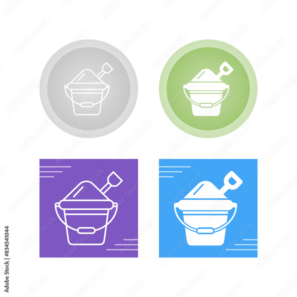 Sand Bucket Vector Icon Sand Bucket Vector Icon