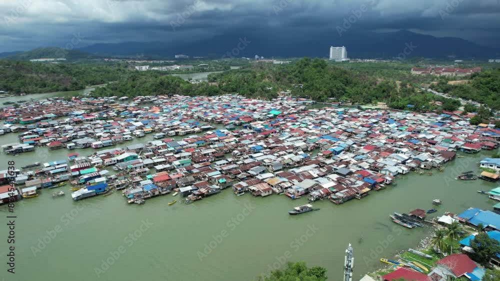 The Scenery of The Villages Within Gaya Island, Kota Kinabalu, Sabah Malaysia