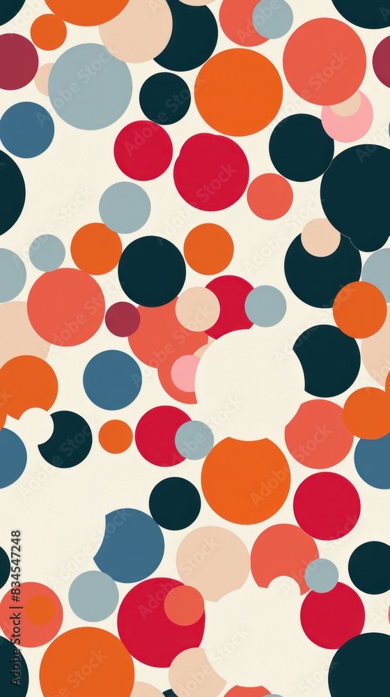 Fototapeta premium Vibrant and Fun Polka Dot Pattern Featuring Lively and Energetic Covers for a Dynamic Feel
