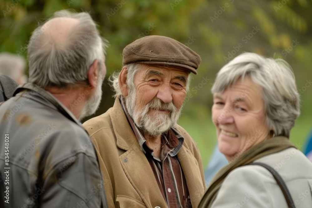 Old people in the park. Selective focus. Shallow depth of field. Old people in the park. Selective focus. Shallow depth of field.