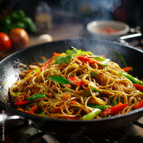 stir fried noodles with vegetables