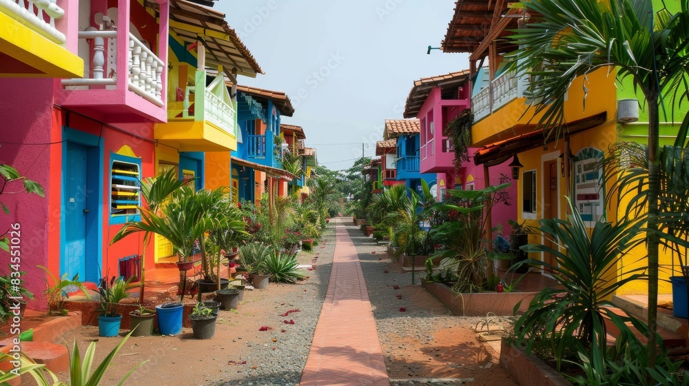 Fototapeta premium Colors in the Tourist Village 