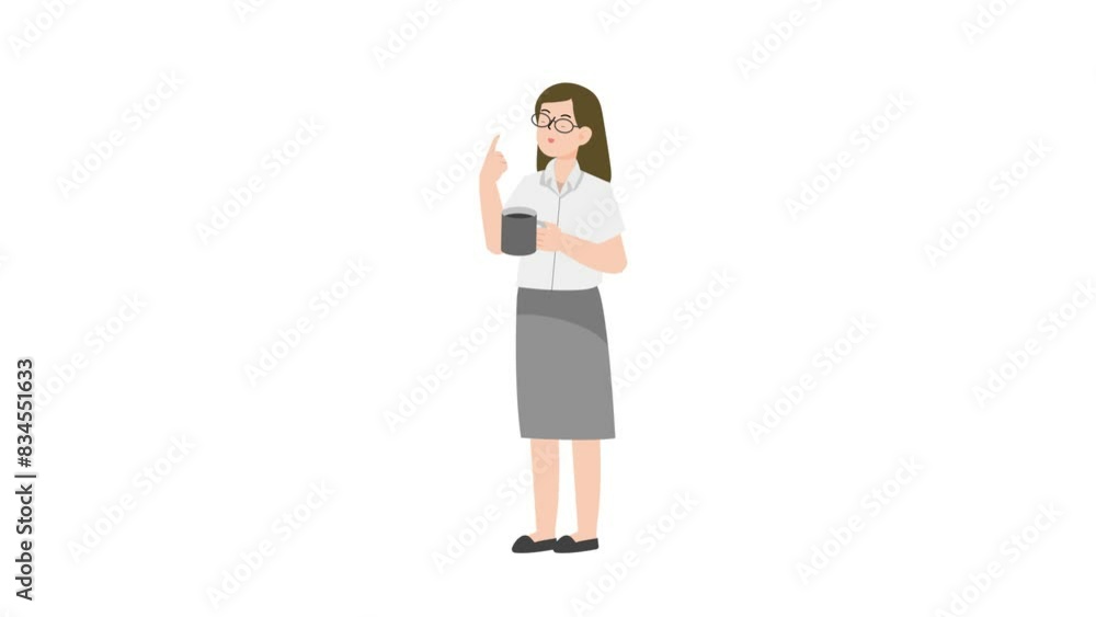 Business Woman Drinking Coffee Business Woman Drinking Coffee