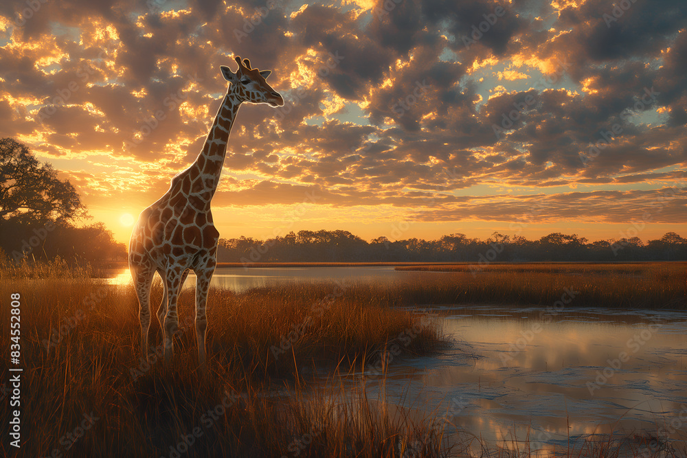 Obraz premium giraffe on the savannah