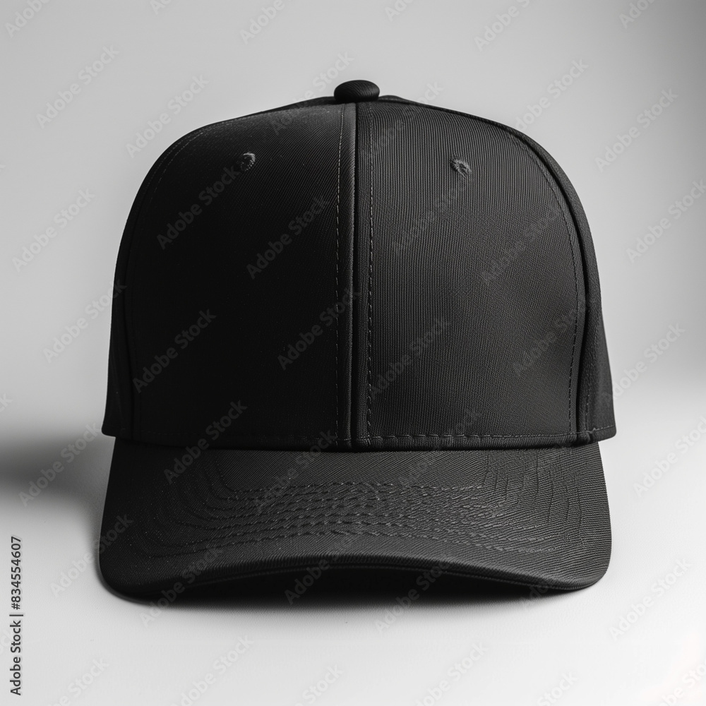mock up blank black snaback hat, white background, Ai Generated Images mock up blank black snaback hat, white background, Ai Generated Images