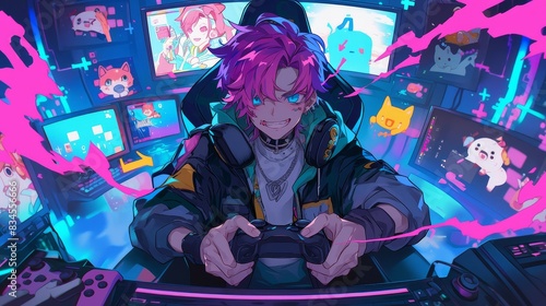 Anime Streame Background, Weeaboo Setup