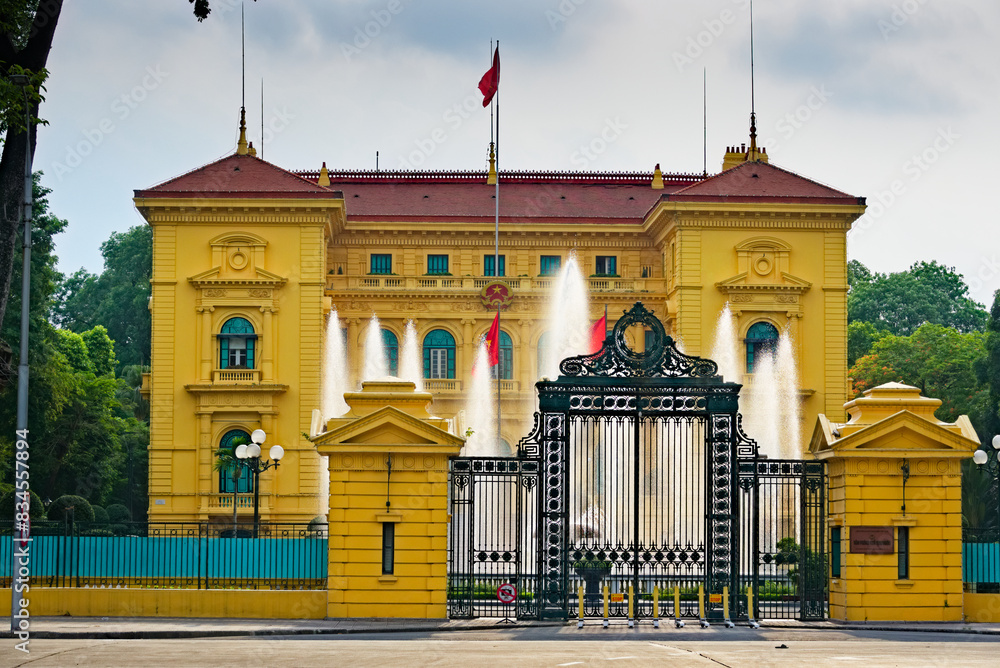 Naklejka premium National Symbol: The Presidential Palace in Hanoi
