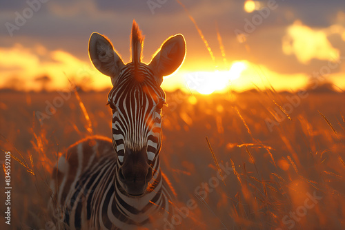 zebra on the savannah