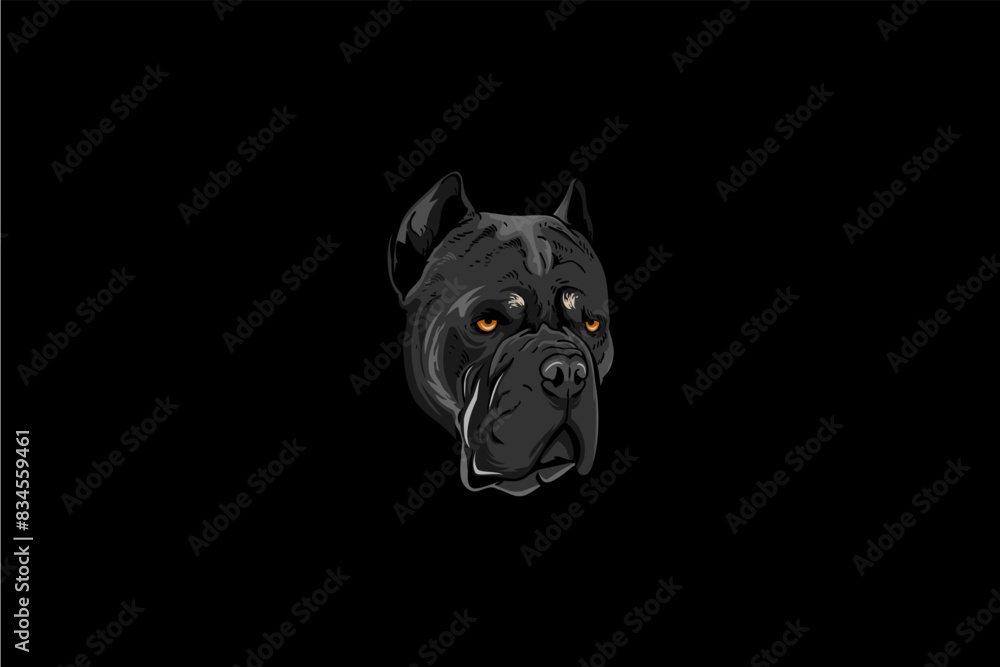 Dog illustration Cane corso vector logo template Dog illustration Cane corso vector logo template