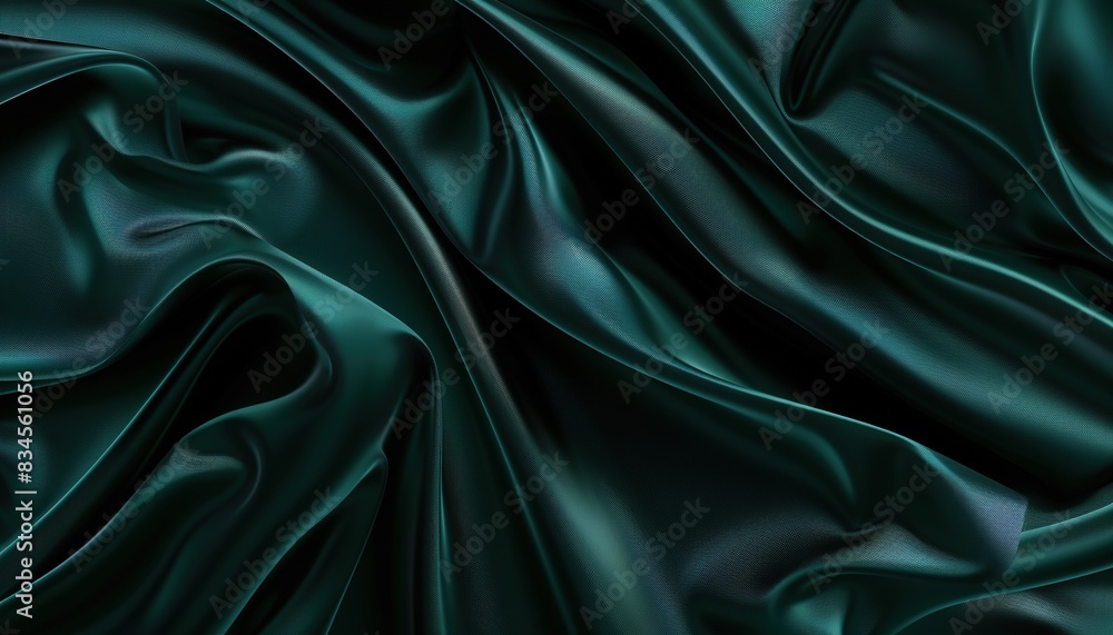Black blue green abstract background. Dark green silk satin texture background Black blue green abstract background. Dark green silk satin texture background