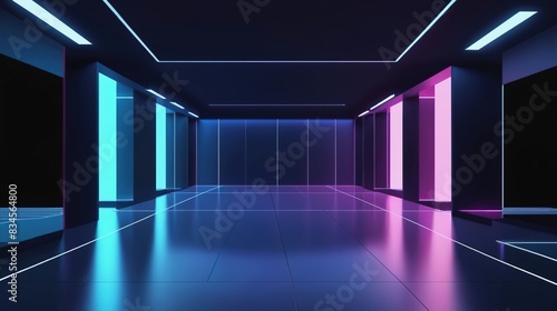 3d render of a corridor