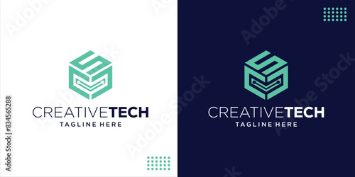 Creative Logo With Three Letters CSC Hexagon, Design Inspiration, Illustration, Vector photo