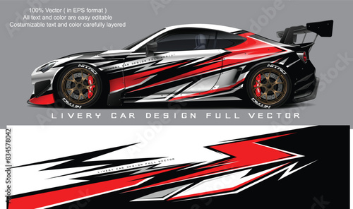 Obraz na plátně car livery graphic vector