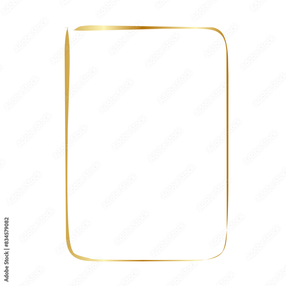 Golden frame for wedding card 