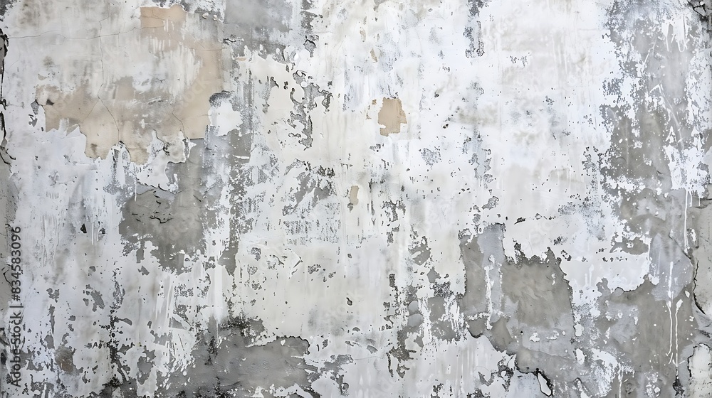 Fototapeta premium White grunge cement wall with cracks and light texture background