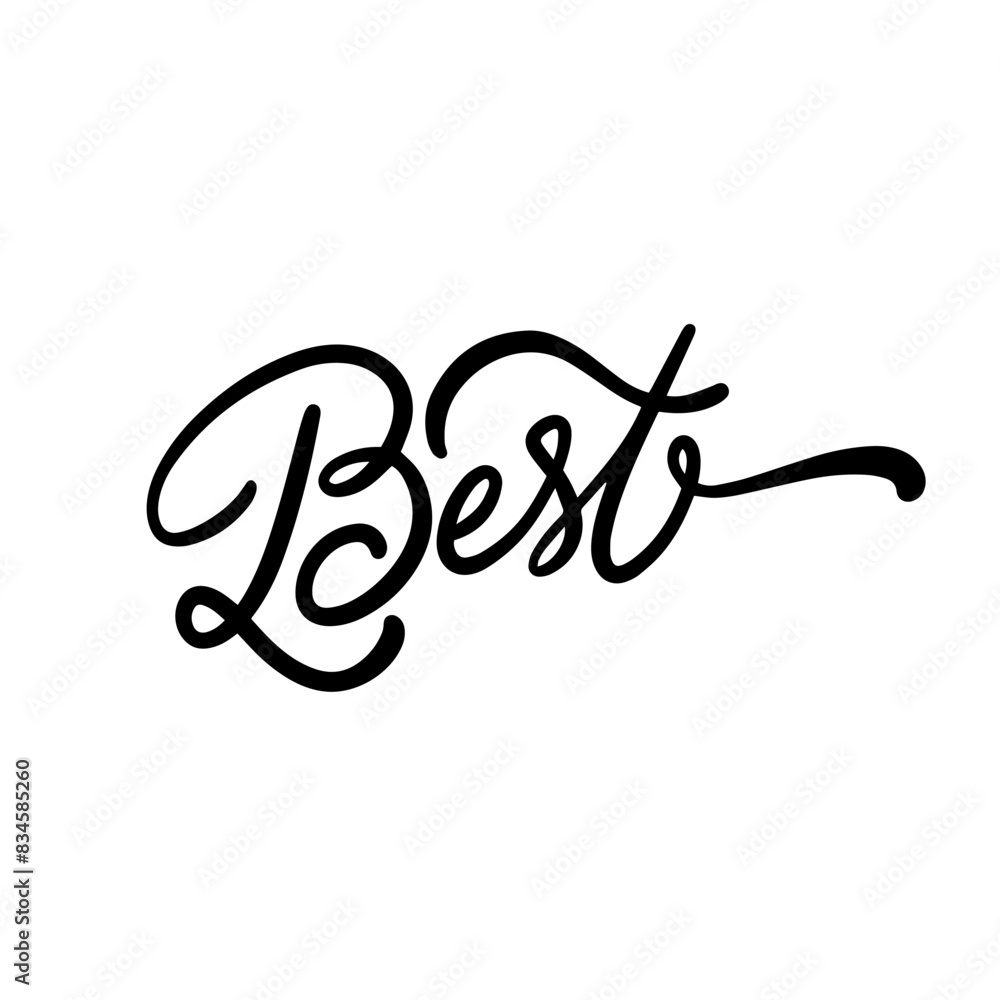 Fototapeta premium Elegantly written in bold black calligraphy on a white background for a stylish and modern look