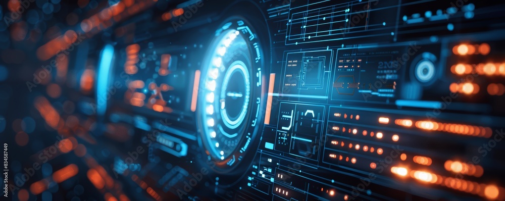 A sleek, futuristic interface with encrypted data files and advanced security features protecting digital information A sleek, futuristic interface with encrypted data files and advanced security features protecting digital information