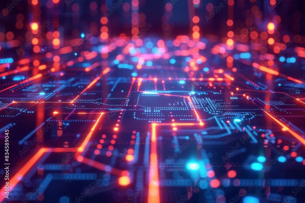 Cyber Security Data Transfer illustration created with Generative AI Cyber Security Data Transfer illustration created with Generative AI