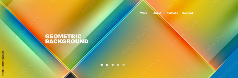 Round triangles and squares web site page template. Vector Illustration For Wallpaper, Banner, Background, Card, Book Illustration, landing page Round triangles and squares web site page template. Vector Illustration For Wallpaper, Banner, Background, Card, Book Illustration, landing page