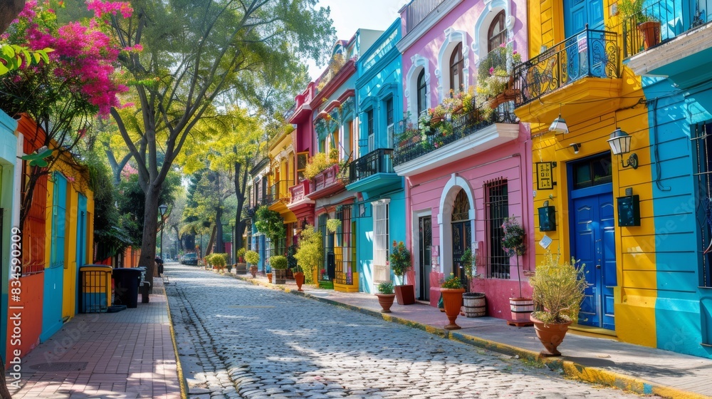 Fototapeta premium The Charm of Color on City Streets 