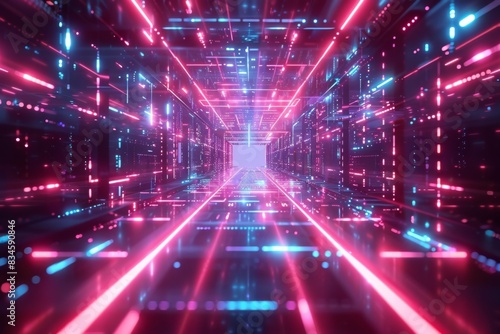 Cyber Security Data Transfer illustration created with Generative AI