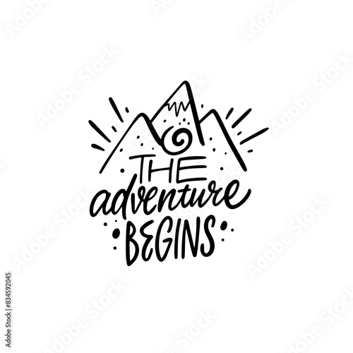 Start your adventure with Mountain Typography, an inspiring quote for nature and travel lovers